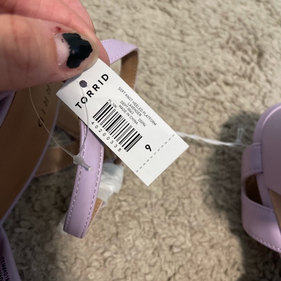 Torrid Purple Platform Sandals with Bow Detail - Picture 9 of 9